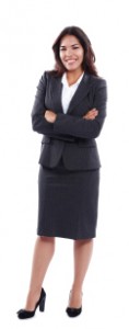 Ansering Service Woman in Business Suit